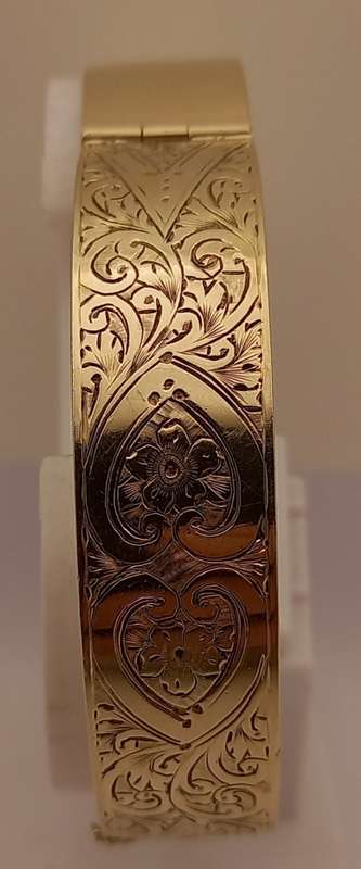 Vintage S&P Bangle 9ct Gold with Solid Metal Core  6,5cm Diameter x1,5cm wide