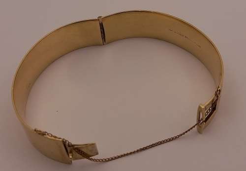 Vintage S&P Bangle 9ct Gold with Solid Metal Core  6,5cm Diameter x1,5cm wide