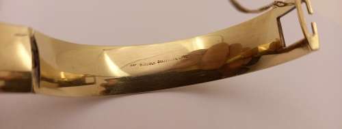 Vintage S&P Bangle 9ct Gold with Solid Metal Core  6,5cm Diameter x1,5cm wide