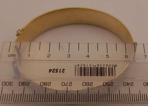 Vintage S&P Bangle 9ct Gold with Solid Metal Core  6,5cm Diameter x1,5cm wide