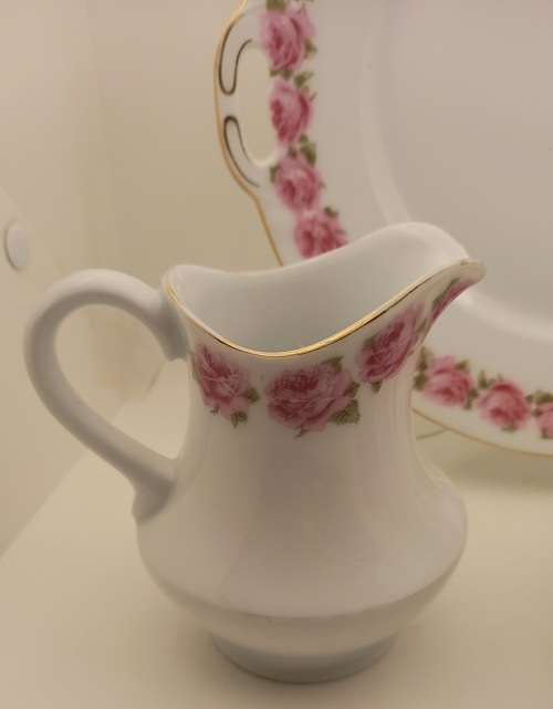 Vintage Bavaria Sevres Thu.C MR  Cake Plate, Creamer and Sugar Bowl (creamer has small chip)