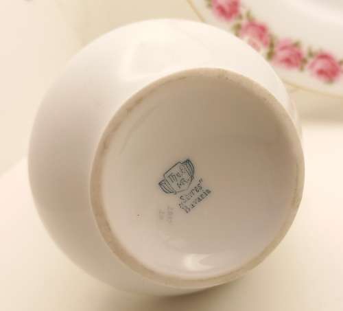 Vintage Bavaria Sevres Thu.C MR  Cake Plate, Creamer and Sugar Bowl (creamer has small chip)