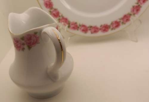 Vintage Bavaria Sevres Thu.C MR  Cake Plate, Creamer and Sugar Bowl (creamer has small chip)