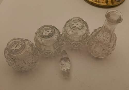 Antique/Vintage Celtic Quality Silver Plate Condiment Rotating Caddy set (see condition)