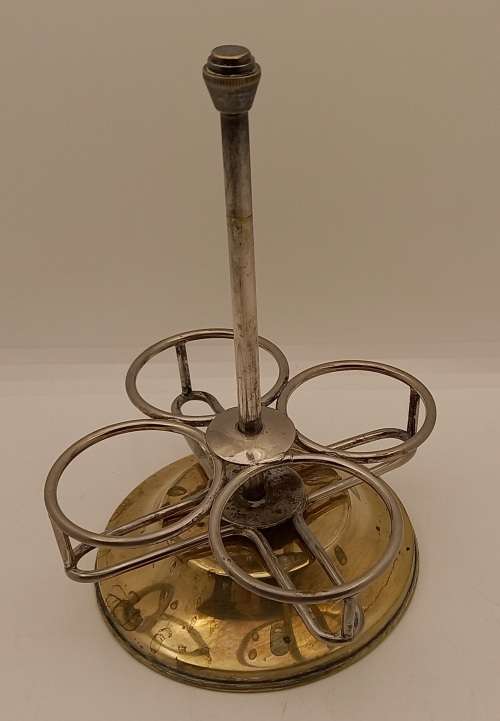 Antique/Vintage Celtic Quality Silver Plate Condiment Rotating Caddy set (see condition)