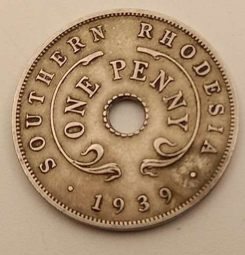 1939  Southern Rhodesia 1 Penny - George VI