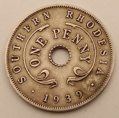 1939  Southern Rhodesia 1 Penny - George VI