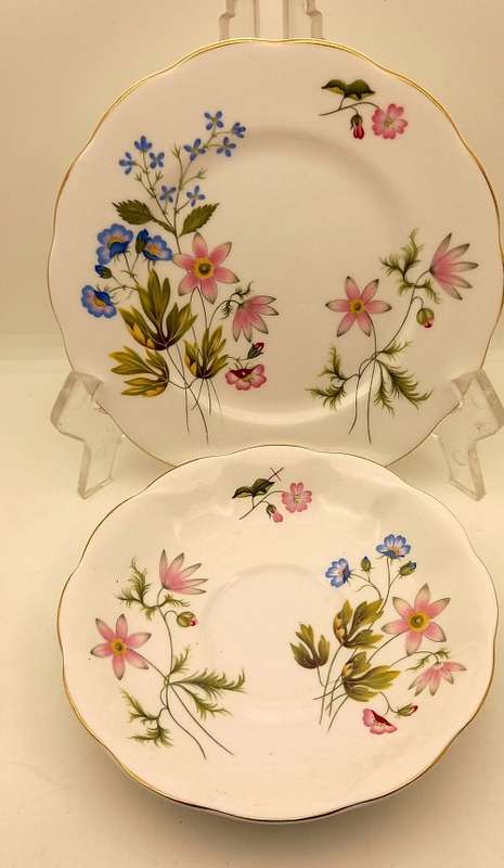 Vintage RICHMOND 'WILD ANEMONE' Bone China Tea Trio Made in England (6 Available)