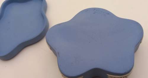 Vintage Blue `Wedgwood` Jasperware Trinket Box with Lid  35x95x80mm
