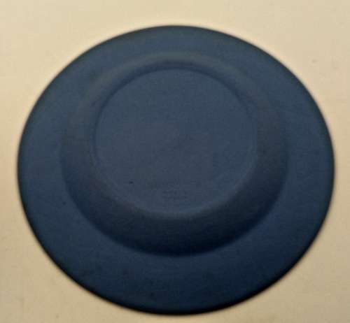 Vintage Blue `Wedgwood` Jasperware  Small Jar  60x60mm and Plate 112mm