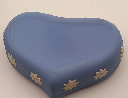 Vintage Blue `Wedgwood` Jasperware Trinket Box with Lid  45x130x95mm