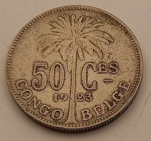 1923 Belgian Congo 50 Centimes - Albert I French text