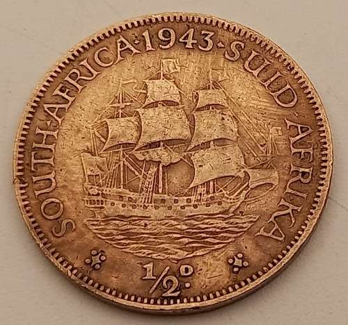 1943  South Africa ½ Penny - George VI