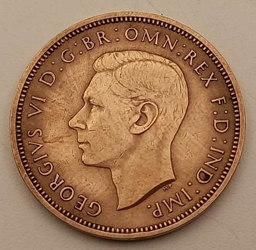 1939 United Kingdom ½ Penny - George VI