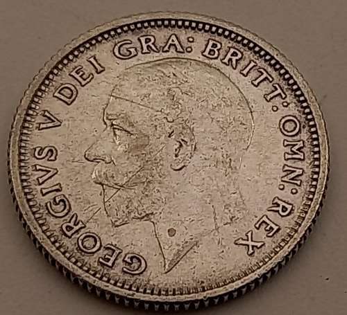 1926  United Kingdom (Silver .500) 6 Pence - George V 2nd coinage