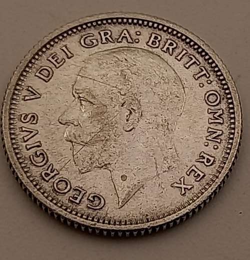 1926  United Kingdom (Silver .500) 6 Pence - George V 2nd coinage