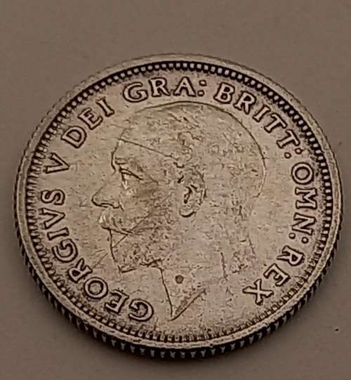 1926  United Kingdom (Silver .500) 6 Pence - George V 2nd coinage