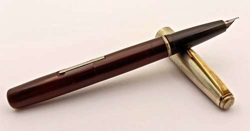 Vintage Golden Platignum Lever Filler fountain Pen England -no Ink sac