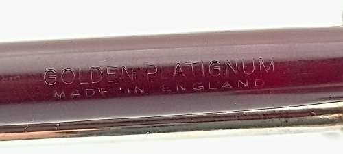Vintage Golden Platignum Lever Filler fountain Pen England -no Ink sac