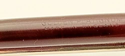 Vintage Golden Platignum Lever Filler fountain Pen England -no Ink sac