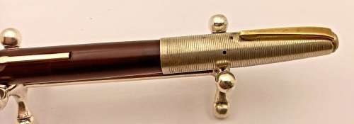 Vintage Golden Platignum Lever Filler fountain Pen England -no Ink sac