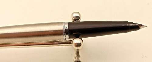 Vintage Parker 45 Fountain Pen -Silver Trim see condition - Cartrige Empty