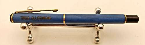 Vintage blue Parker  Fountain Pen -Personalised - Cartridge is Empty