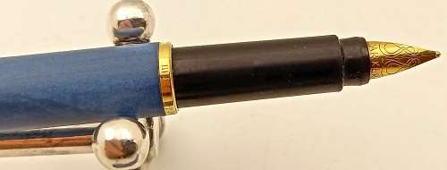 Vintage blue Parker  Fountain Pen -Personalised - Cartridge is Empty
