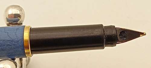 Vintage blue Parker  Fountain Pen -Personalised - Cartridge is Empty