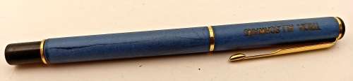 Vintage blue Parker  Fountain Pen -Personalised - Cartridge is Empty