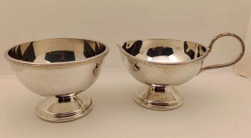 Vintage  EPNS Silver Plate Creamer and Sugarbowl