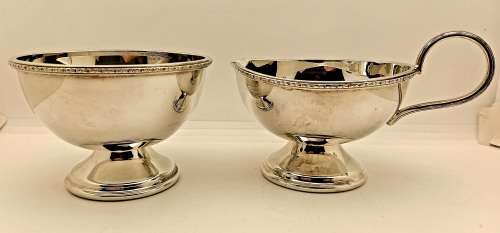 Vintage  EPNS Silver Plate Creamer and Sugarbowl