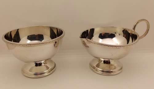 Vintage  EPNS Silver Plate Creamer and Sugarbowl