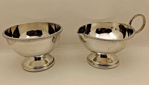 Vintage  EPNS Silver Plate Creamer and Sugarbowl