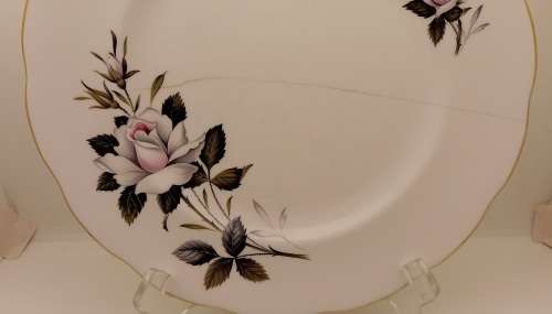 Vintage Porcelain Royal Albert QUEENS MESSENGER Dinner pate  (265mm)   (BADLY CRACKED)