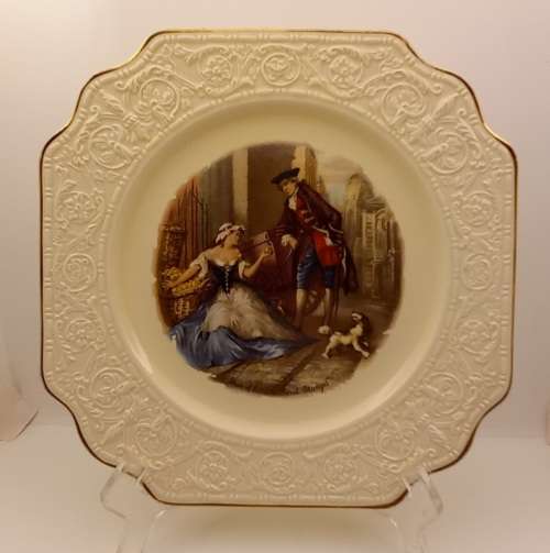 Vintage Crown Devon Fielding`s Porcelain Plate Cries of London `Sweet Oranges` made in England