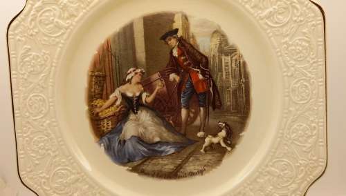 Vintage Crown Devon Fielding`s Porcelain Plate Cries of London `Sweet Oranges` made in England