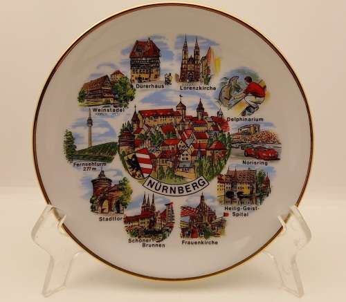 Collectable German `NURNBERG` Porcelain Wall Plate 170mm