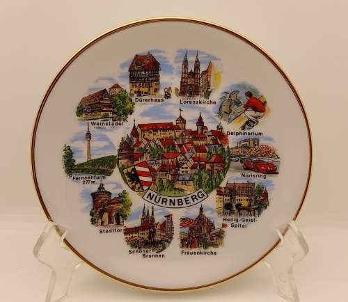 Collectable German `NURNBERG` Porcelain Wall Plate 170mm