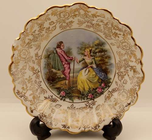 Small Vintage James Kent ``ROMANCE` Plate Longton England 30x129mm (Chipped)