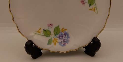 Small Vintage Adderley FLORAL Porcelain Bone china Plate Made in England 118mm