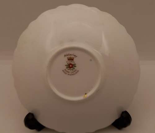 Small Vintage Adderley FLORAL Porcelain Bone china Plate Made in England 118mm