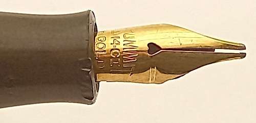 Vintage Summit Sentinel unbreakable Leaver filled fountain pen 14kt gold Nib-No Ink sac