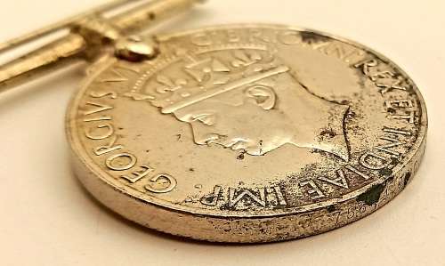 WW2 1939-1945 Full size Medal issued to 75641 T.O Weir engraved