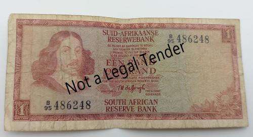 1973 1 Rand -Afrikaans -English  - T.W. De jongh