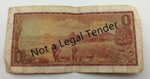 1973 1 Rand -English - Afrikaans - T.W. De jongh-Springbok Watermark