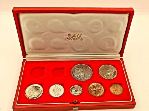 1968 Proof Coin set (SILVER R1) in Original SA Mint box