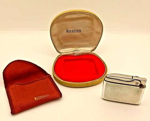 Vintage Ronson Adonis Lighter in Case --Not tested -no Gas