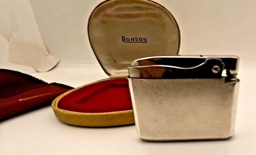 Vintage Ronson Adonis Lighter in Case --Not tested -no Gas