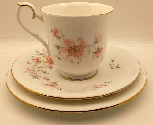 1984 Royal Albert For all Seasons "Breath of Spring" Tea Trio Made in England